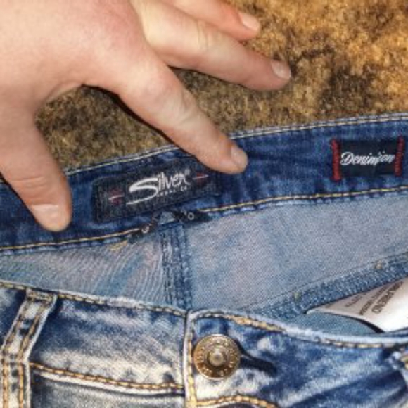 Silver "Girlfriend" Jeans - Picture 2 of 3